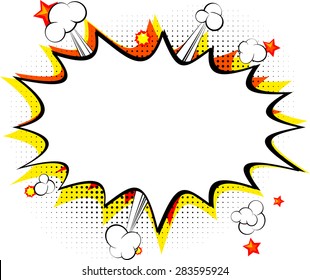 Explosion Isolated Retro Style Comic Book Stock Vector (Royalty Free ...