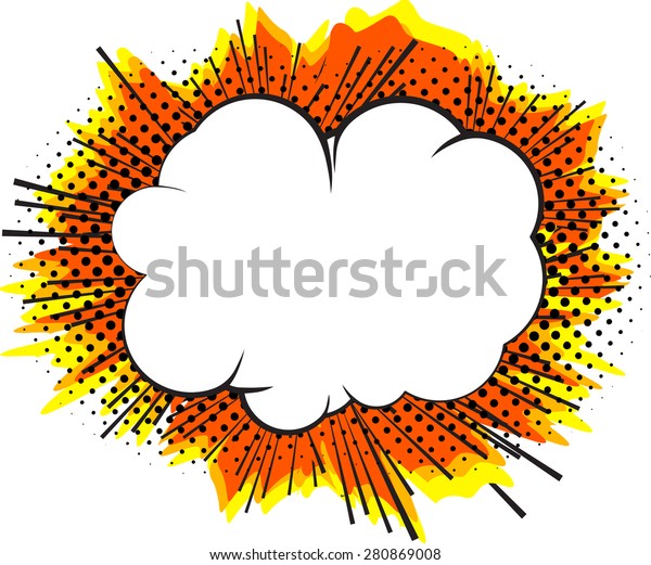 Explosion Isolated Retro Style Comic Book Stock Vector (Royalty Free ...