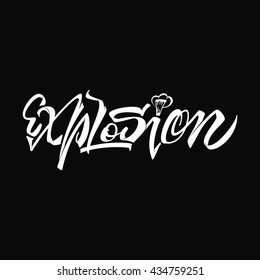 Explosion - lettering word for badges typography can be used in logos, posters and stickers