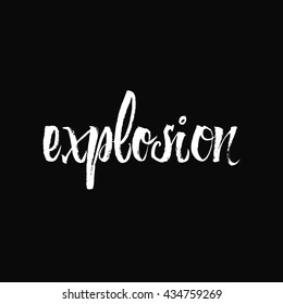 Explosion - lettering word for badges typography can be used in logos, posters and stickers