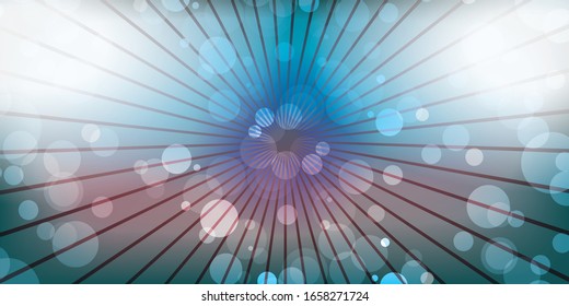 Explosion of light with shiny light dots, striking abstract background