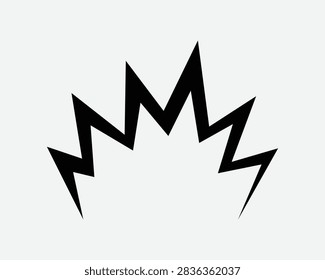 Explosion Line Icon Explode Warning Symbol Shock Blast Starburst Outline Shape Sign Star Bust Fireworks Dynamite