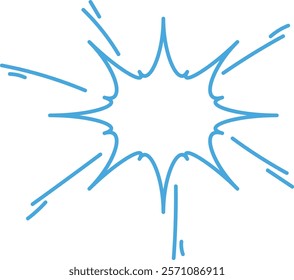 Explosion Lined Doodle Vector Illustration