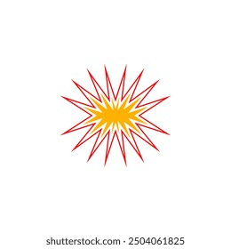 explosion logo blast bang vector icon design