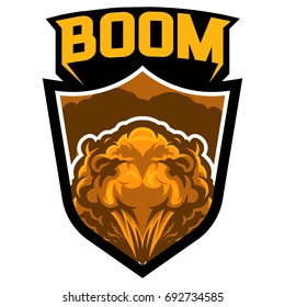explosion logo gaming mascot