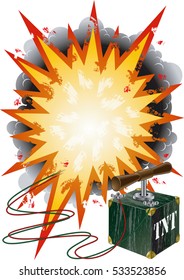 explosion and old style detonator