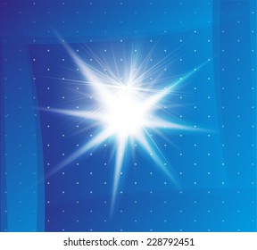 Explosion on a blue background 