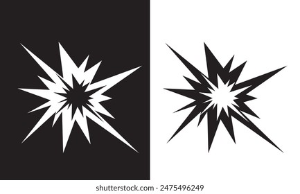 Explosion on white and black background. EPS 10