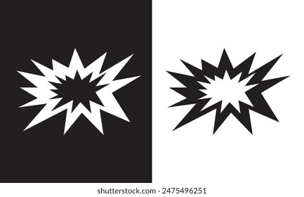 Explosion on white and black background. EPS 10
