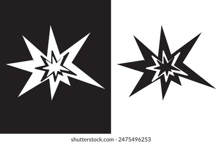 Explosion on white and black background. EPS 10