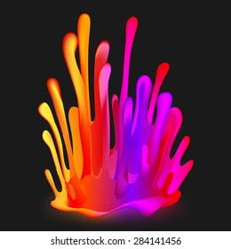 The explosion of paint