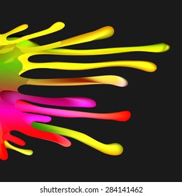 The explosion of paint