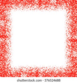 explosion of pieces on white background