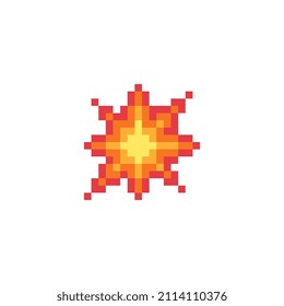 Explosion Pixel Art Abstract Icons Set Stock Vector (Royalty Free ...