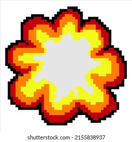 Explosion Pixel Art Vector Illustration Stock Vector (Royalty Free ...