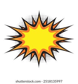 Explosion Pop art cartoon comic isolated. Vector illustration