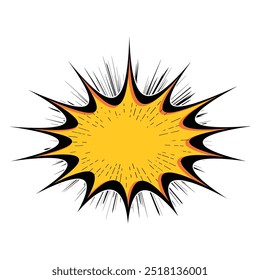 Explosion Pop art cartoon comic isolated. Vector illustration