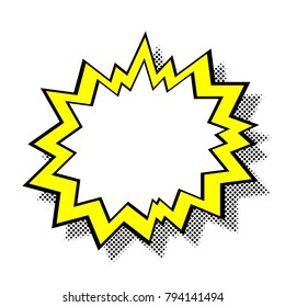 Explosion! Pop art cartoon comic template. Vector illustration.