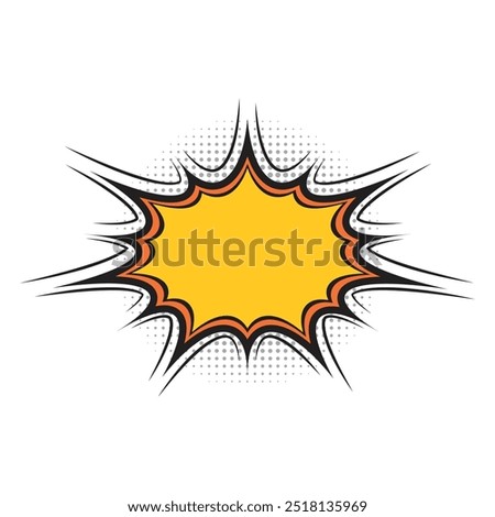 Explosion Pop art cartoon comic isolated. Vector illustration