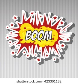 explosion pop art design 