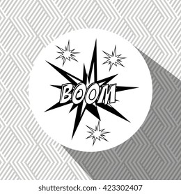 explosion pop art design 
