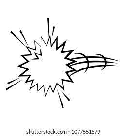 explosion pop art isolated icon