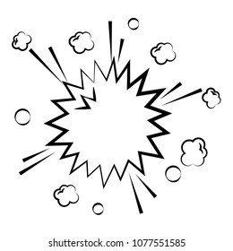 explosion pop art isolated icon