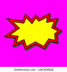 Explosion in Pop Art Style. Vector Bang.