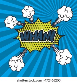 explosion pop art style vector illustration design
