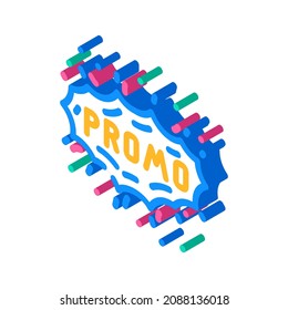 explosion promo isometric icon vector. explosion promo sign. isolated symbol illustration