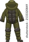 Explosion proof suit  on white background illustration