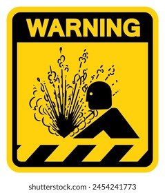 Explosions-Freigabe des Druckwarnzeichens, Vektorillustration, Isolierung auf weißem Hintergrund Label .EPS10