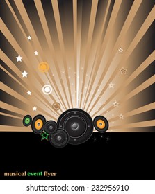 Explosion retro background for your party flayers, posters or brochure.