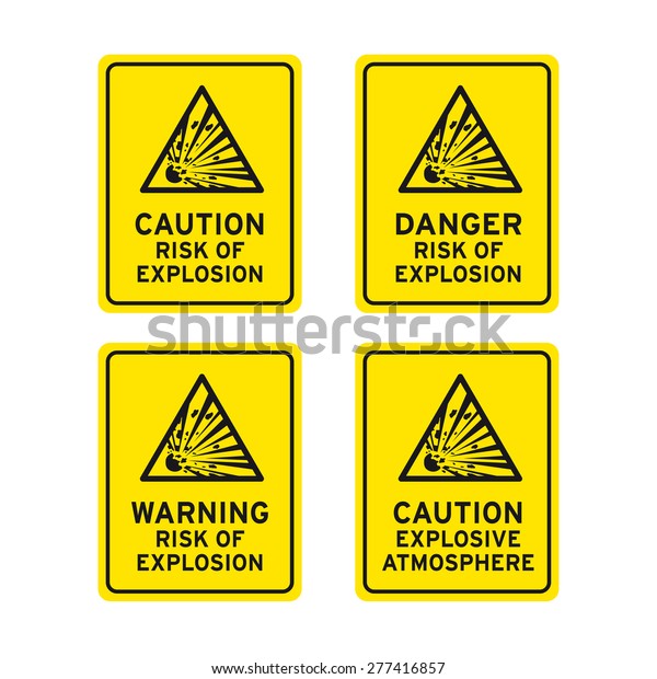 Explosion Risk Caution Warning Danger Sign Stock Vector (Royalty Free ...