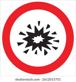 explosion risk symbol vector illustration circle
