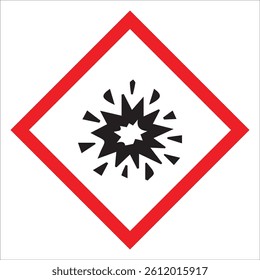 explosion risk symbol vector illustration rhombus