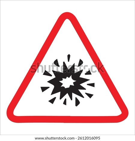 explosion risk symbol vector illustration triangle