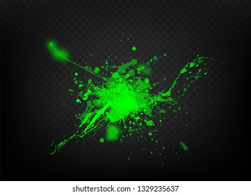 The explosion and scatter paint on a transparent background. Vector template