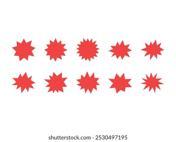 Explosion Shape design element Set