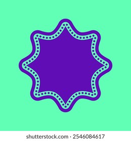 Forma de explosão para caixa de texto ou ícone de marca com cor azul. Ícone de rótulo. Ícone de vetor de alta qualidade. Vetor editável