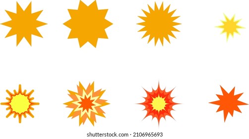 Explosion and shock balloon design illustration