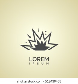 explosion sign. icon design