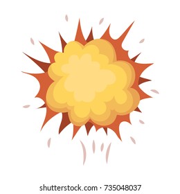 Explosion, single icon in cartoon style.Explosion, vector symbol stock illustration web.