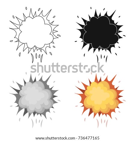 Explosion, single icon in cartoon style.Explosion, vector symbol stock illustration web.