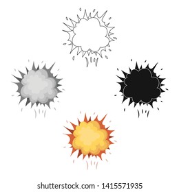 Explosion, single icon in cartoon,black style.Explosion, vector symbol stock illustration web.