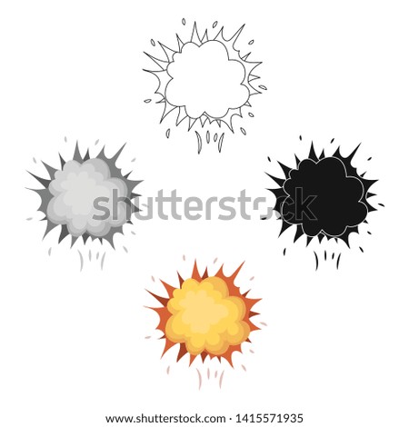 Explosion, single icon in cartoon,black style.Explosion, vector symbol stock illustration web.