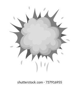 Explosion, single icon in monochrome style.Explosion, vector symbol stock illustration web.