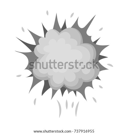 Explosion, single icon in monochrome style.Explosion, vector symbol stock illustration web.