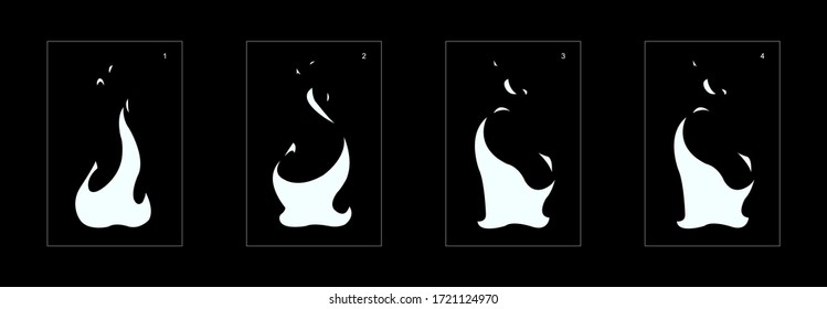 Explosion Smoke effect. Explosion Animation effect. Animation Sprite sheet for games, cartoon or animation. vector style animation effect 1253.