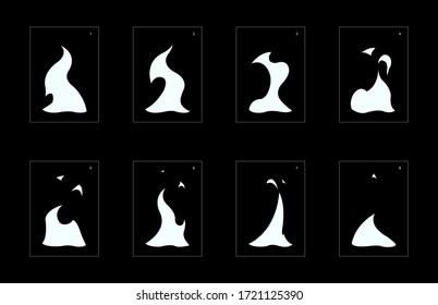 Explosion Smoke effect. Explosion Animation effect. Animation Sprite sheet for games, cartoon or animation. vector style animation effect 1265.